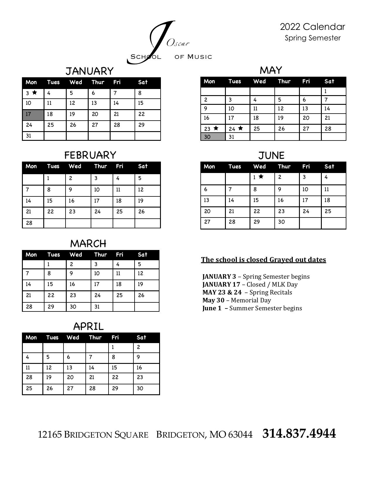 School Calendar